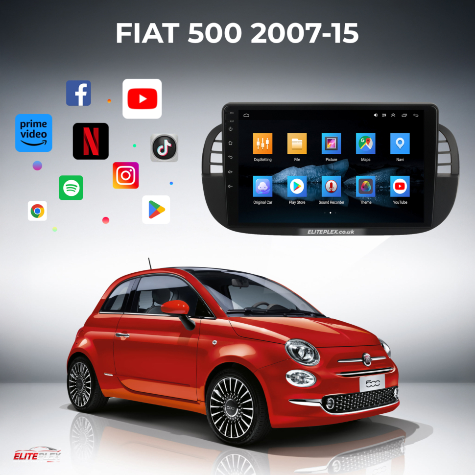 FIAT 500 2007-15 Carplay Radio GPS Navigation System Touch Screen-11