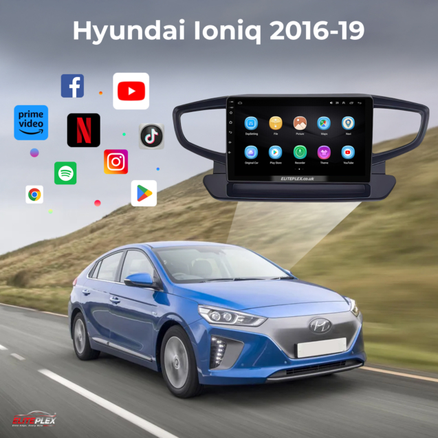 Hyundai Ioniq 2016-19 Carplay Radio GPS Navigation System Touch Screen-7