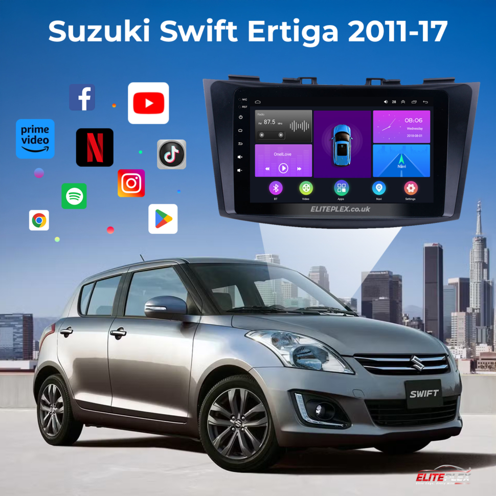 Suzuki Swift 2010-13 Android Carplay Radio GPS Navigation System Touch Screen-10