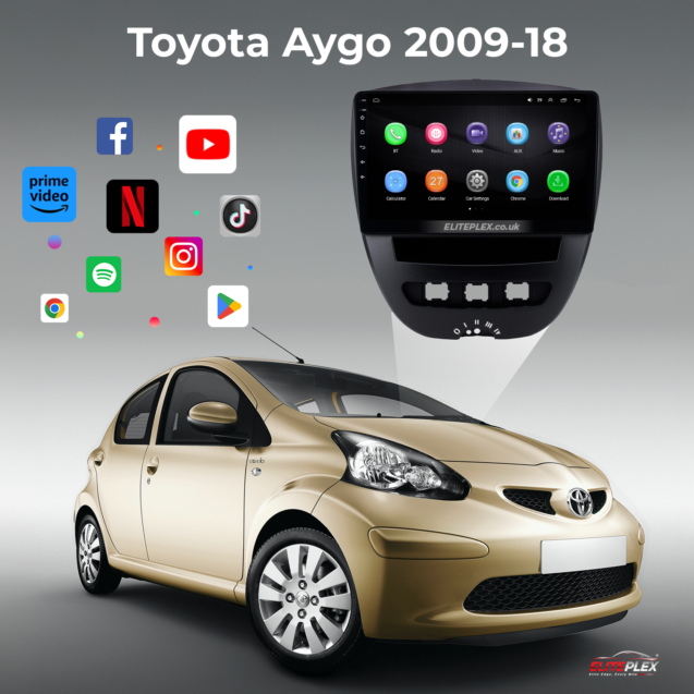 Toyota Aygo 2009-18 Android Carplay Radio GPS Navigation System Touch Screen-11