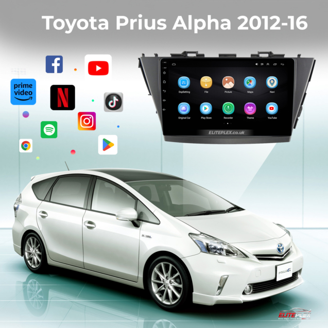 Toyota Prius Alpha 2012-2014-16 Carplay Radio GPS Navigation System Touch Screen-11