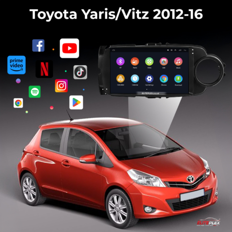 Toyota Vitz Yaris 2012-16 Android Carplay Radio GPS Navigation System Touch Screen-7