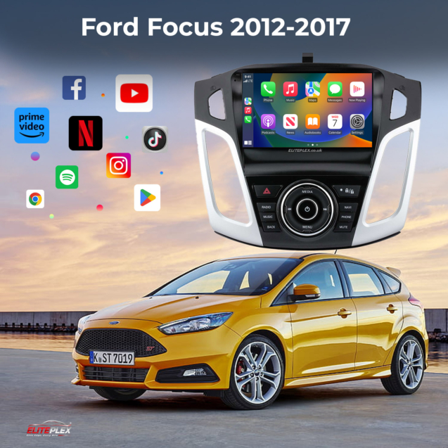 Ford Focus 2012-2017 Radio Android Auto Apple Carplay exterior
