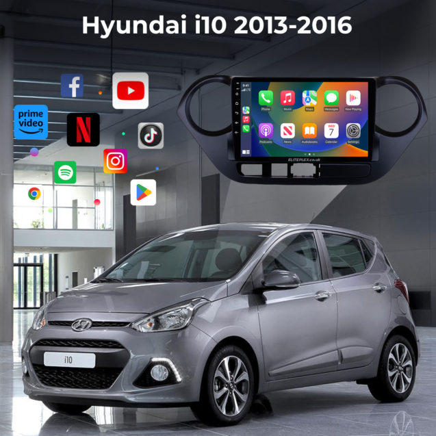 Hyundai i10 2013-2016 Radio Android Auto Apple Carplay exterior