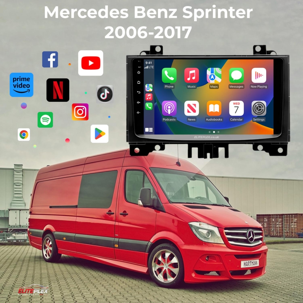 Mercedes Benz Sprinter 2006-2017 Radio Android Auto Apple Carplay exterior