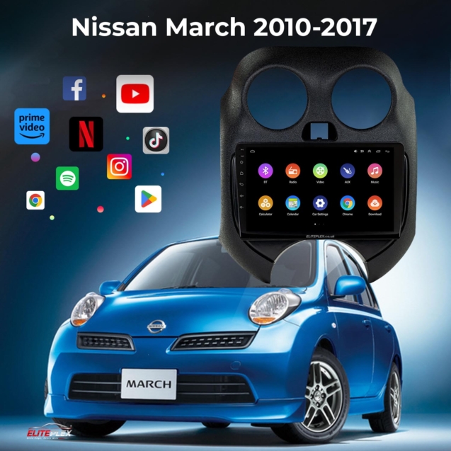 Nissan Micra 2010-2017 Radio Android Auto Apple Carplay exterior