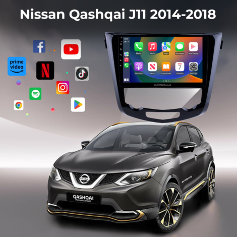 Nissan Qashqai J11 2014-2018 Radio Android Auto Apple Carplay exterior