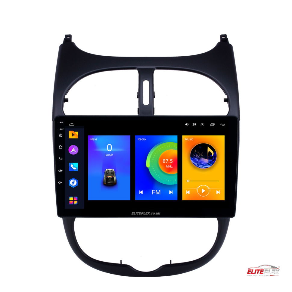 Peugeot 206 2001-2008 Car Stereo Radio Android Auto Apple Carplay