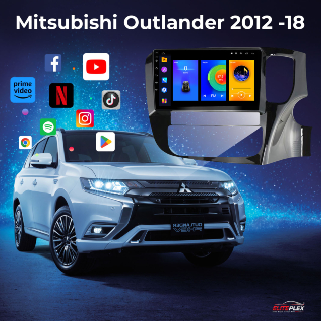 Mitsubishi outlander 2012 -18 Carplay Radio Android Auto Apple Carplay- 8 without
