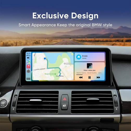 BMW X5 E70 X6 E71 CIC Car Stereo 4+32GB 10.25inch Android Carplay Touchscreen Button