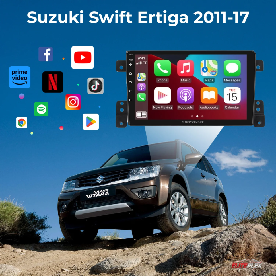 Suzuki Grand Vitara 2005-15 9in Android Carplay Radio GPS Touch Screen