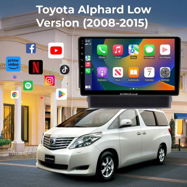 Toyota Alphard Low Version (2008-2015) Carplay Radio Android Auto Apple Carplay- 11